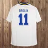 1994 Sweden LARSSON Mens Soccer Jerseys National Team Retro DAHLIN BROLIN INGESSON Home Yellow Away White Adult Football Shirts Uniforms