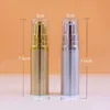 Empty Plastic Silver Gold Airless Refillable Bottle Vacuum Pump UV Clear Cover 5ML 10ML Luxury Cosmetics Serum Lotion Emulsion Packaging Container