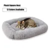 12 Color Square Super Soft Dog Bed Round Washable Plush Kennel Kennel Cat House Velvet Warm Pet Sleeping Mat Nest 201124
