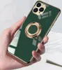 Finger Ring Holder Electricating Color Phone Case för iPhone12 iPhone 12 11 Pro Max iPhone XS XS Max 6 7 8 Plus kameraskydd5012794