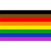 Drapeau arc-en-ciel chaud 90x150cm American Gay and Gay pride Drapeau de bannière en polyester Drapeau arc-en-ciel coloré en polyester pour la décoration CG001