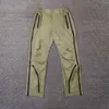 Calças masculinas longe. Arco tridimensional plissado à prova d 'água funcional zipper lazer esportes de nylon calças de nylon estilos