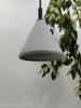 Lampada a sospensione in cemento con paralume a un cono di luce Lampada a sospensione in cemento stile vintage in grigio per cucina, sala da pranzo, ristorante