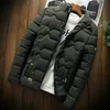 Winter Herren Casual Warme Parkas Dicke Bequeme Reißverschlussjacke Solide Winddicht Stehkragen Übergroße Mann Slim Kleidung 4XL 201119