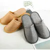 1 par de pantuflas de interior para invitados de casa para hombres y mujeres, Hotel, viajes, Spa, suministros desechables plegables portátiles, pantuflas Unisex de lino de verano