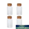 Mini bocaux en verre transparent 6ML 22x35mm, 100 pièces, conteneurs de perles, bouteilles de souhait, flacons avec bouchon en liège, bocaux et couvercles en verre transparent