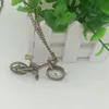 Retro Mini Bronze Bike Bicycle Design Vintage Bicices Pocket Watch Pingente Colar com Chain Jewelry Boy Girl Gift1811864