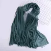 Spring Solid Color Scarf Shawl Large Size Women Hijab Scarves Blue Gray Black Antumn Warm Neck Wrap Foulards 180x100cm
