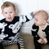 Baby Boys Girl Clothes Cute Cartoon Cotton Knitting Fashion Children Black White Bear Sweater Boys Cardigan Kids Coat LJ201128