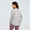 Yoga outfits antibom o-neck sport toppar kvinnor höst vinter lös mjuk långärmad t-shirt fitness träning gym casual blouses