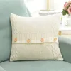 Knitted Pillow Case Cover European Crochet Button Sofa Car CushionCover Home Decor Christmas XMAS Gifts 45*45cm WQ64-WLL