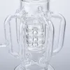 Duży szklany Bong Fiszahs DAB Platformy olejowe Rury wodne z 14mm Bowl 3 Kolory Dymienie Bongs WP2121