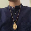 Högkvalitativ religiöst rostfritt stål Jungfru Maria Madonna Necklace Mor of Christ Catholic Holy Guadalupe Pendant Smycken