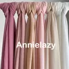 10 stks / partij Dames Chiffon Sjaal Plain Bubble Chiffon Hijab Sjaals Wraps Hoofd Sjaal Femme Hoofdband Muslim Hijabs Sjaals Bandana's