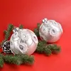 Christmas decorations glass painted specialshaped ball red flower air balloon shape pendant window scene layout ornaments 201027