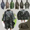 Recién multifunción Military Impermeable Camo Impermeable Rain Coat Hombres Mujeres Lloviendo Poncho para Camping Pesca Motocicleta 201202