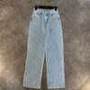 DEAT ATUMN NYCKRIVALER Långt tofs ärmstruvor Single Button Denim Kort jackethigh midja full jeans Tvåverk Set Women Mk359 201119