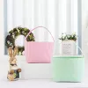 NEW!!! Easter Candy Basket Festive Seersucker Stripe Bucket Easters Eggs Storage Bag Multipurpose Home Clothes Baskets CG001