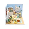 Деревянная кукольная мебель для дома Дети Diy Dockhouse Миниатюры со светодиодным Светом 3D Kit Chate на день рождения Дом модельных игрушек для детей 201217