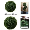 42/48 cm Yapay Yeşil Çim Topu Topiary Asılı Çelenk Ev Bahçesinde Düğün Süslemeleri Bitki-Süsleme Y200903