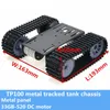 DIY TP101 Zbiornik śledzony Podwozie Smart Crawler Robot Platform Metal Panel 33GB-520 12 V DC Motor do Arduino Zabezpieczoną 201208