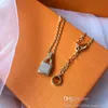 Necklace Designer Jewelry Luxury fashion wedding Rose Gold Platinum Bear bag lock pendant long silver chain necklace for women chunky stainless steel wholesale