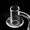 Beracky 20mmOD Beveled Edge Smoking Quartz Blender Banger With Pattern Bottom 10mm 14mm 18mm 45&90 Nails For Glass Water Bongs Pipes Dab Rigs