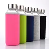 Reizen Mokken Glas Waterfles BPA Gratis hoge temperatuurbestendige sport met theefilter infuser nylon mouw