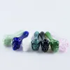 headshop666 y068カラフルな喫煙パイプダブリグ4.1インチタバコポケット長さ約10.5cmの頭蓋骨ボウルスプーンガラスパイプあなたの手のひらに合う