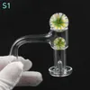 Accessori per fumatori OD 20mm Completamente saldato Banger sfera di vetro fiore pillola di quarzo 10mm 14mm 18mm maschio femmina 4590ﾰ per pipa ad acqua dab rig