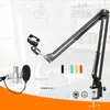 nb-35 Metal Extendable Recording Microphone Stand Mic Arm Stands Tripod Boom Scissor Holder With Microphone Clip Mounting Clamp For BM 800
