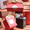 Cake Boxes Transparent Window Kraft Paper Box Foldable Cupcake Wrap Package Valentines Day Christmas Gift Packaging Boxes ZYY124