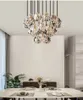 Postmodern Nordic Creative Crystal Chandelier Prosta osobowość Sztuka Luksusowy Żyrandol Oświetlenie Projektant Próbka Willa Willa Wisiorek Światła