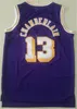 Men Vintage Basketball Wilt Chamberlain Jersey 13 Dennis Rodman 73 Jerry West 44 Artest Worthy Johnson 32 Stitched Yellow Purple