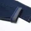Hiver Automne Taille Haute Épais Coton Tissu Jeans Hommes Casual Classique Droite Jeans Mâle Denim Multi-Poche Pantalon Salopette 201116