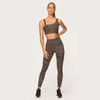 Mode Designer Frauen Baumwolle Yoga Anzug Gymwear Leopard Sportwear Trainingsanzüge Set Fitness Sport 2 stücke Hose BH T-Shirt Leggings Outfits Solid