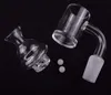 Kurzhals-Quarz-Banger-Vergaserkappen-Set, 25 mm Quarznagel, 14 mm, 18 mm, männlich, weiblich, Terp, flache Oberseite, Banger für Dab-Rigs, Glasbongs