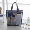 Draagbare Mesh Transparante Toilettas Handtas Grote Capaciteit Cosmetische Organisator Tassen Outdoor Reizen Strandzak Make-up Tote Tas W109