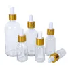 Boston Round Amber Glass Cosmetische Essentiële oliefles met plugschroefdeksel 5 ml 10 ml 15 ml 20 ml 30 ml 50 ml 100 ml klein glas Oud Oil fles Groothandel