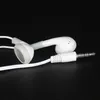 Disposable White Wired Earphones 3.5mm In Ear Stereo Earbuds Headphone Without Mic For Mobile Phone MP3 MP4 PC