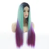 26 polegadas sintéticas lacfront peruca simulação cabelo humano perucas dianteiras mix 3 cores Perruques 1999-2