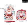 Décorations de noël 2 pc mitaines de four cuisson Anti-gants Pad salle à manger tapis de cuisine année 2021 Navidad fête de noël fournitures1