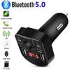 Trasmettitore FM Bluetooth 5.0 per auto Ricevitore audio vivavoce wireless Lettore MP3 automatico 2.1A Caricatore rapido doppio USB Accessori per auto