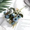 Dekorativa blommor kransar falska rosen Silk Flower Romantic Artificial Plastic Wedding Home Accessories Holiday Decoration1