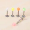 Luminoso Glow Labret Anello per labbro Piercing Bar Acciaio chirurgico Ear Stud Cartilagine Orecchino Tragus Helix Monroe Gioielli per il corpo