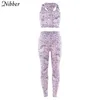 Nibber printemps dessin animé licorne impression Sportswear2two pièces ensembles femmes mode Street Casual Activity camisole Jogging leggings T201031