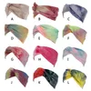 DHL Gratis Bohemian Tie Dye Cross Hair Band för kvinnor Yoga Sport Fitness Headbands Knut Wide Brim Hårtillbehör