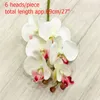 Artificielle Latex Papillon Orchidée Fleurs 6 têtes Real Touch Bonne Qualité Phalaenopsis Orchidée pour La Maison Décoration Florale 21 couleurs