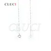 CLUCI 3PCS bonito meninas 925 esterlinas de onda de prata forma colar cadeia com fecho redondo 16 ou 18 polegadas para mulheres jóias sn015sb-1 q0531
