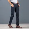 Jiubl Men's Enterniste Dżinsy Business Casual klasyczny styl mody dżinsowe spodnie komfortowe spodnie mężczyzn 201128